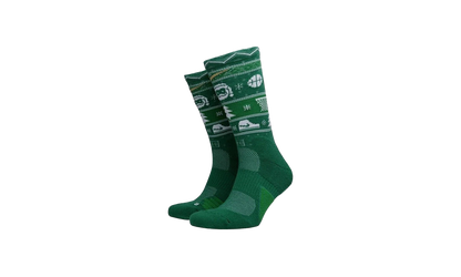 ELITE CHRISTMAS CREW SOCKS "Clover/White/Club Gold"