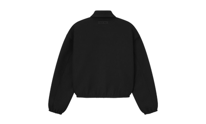 Bonded Canvas Full Zip Jacket "Jet Black"
