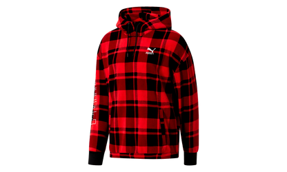 CHECK POLAR HOODY "Red"