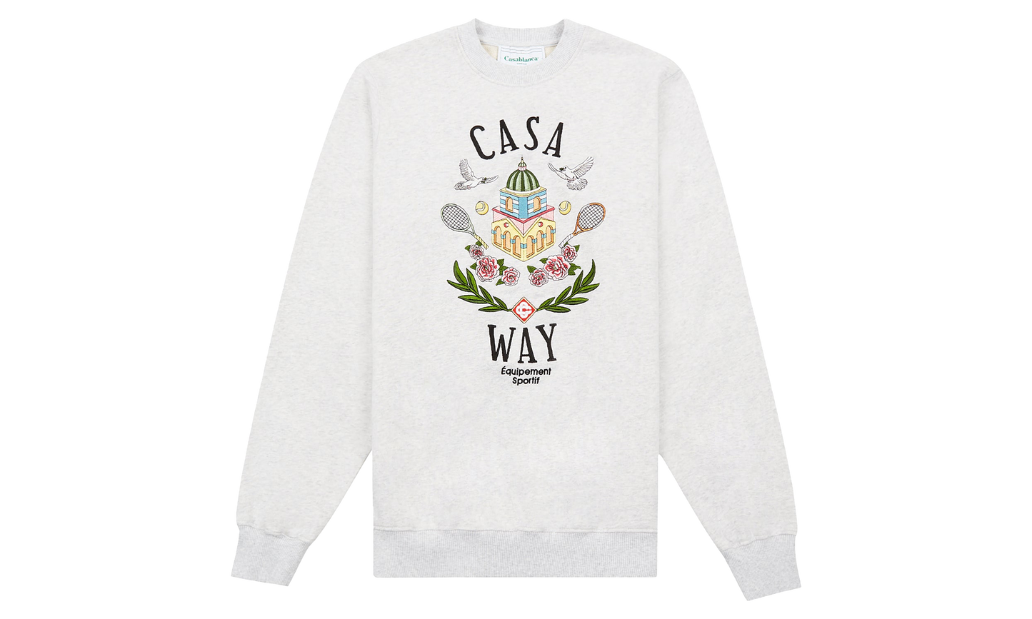 Casa Way Embroidered Sweatshirt "Grey"