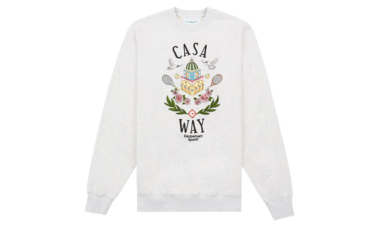 Casa Way Embroidered Sweatshirt "Grey"