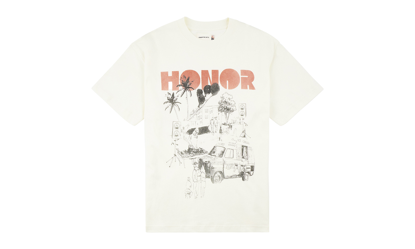 Block Party Tee "Bone"