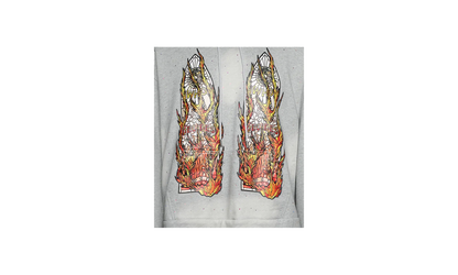 Flames Glass Hoodie "Vintage Grey"