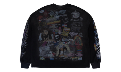 ALL OVER PRINT THERMAL T-SHIRT "BLACK"