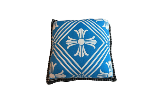 Blue Cross Cashmere Pillow "Blue - Large"