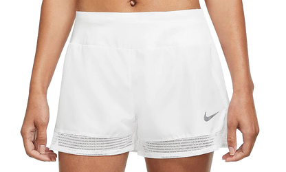DRI-FIT RUNNING LINED SHORTS MESH HEM WMNS "White"