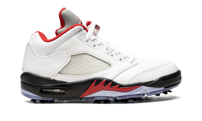 Air Jordan 5 Low Golf "Fire Red - Silver Tongue"