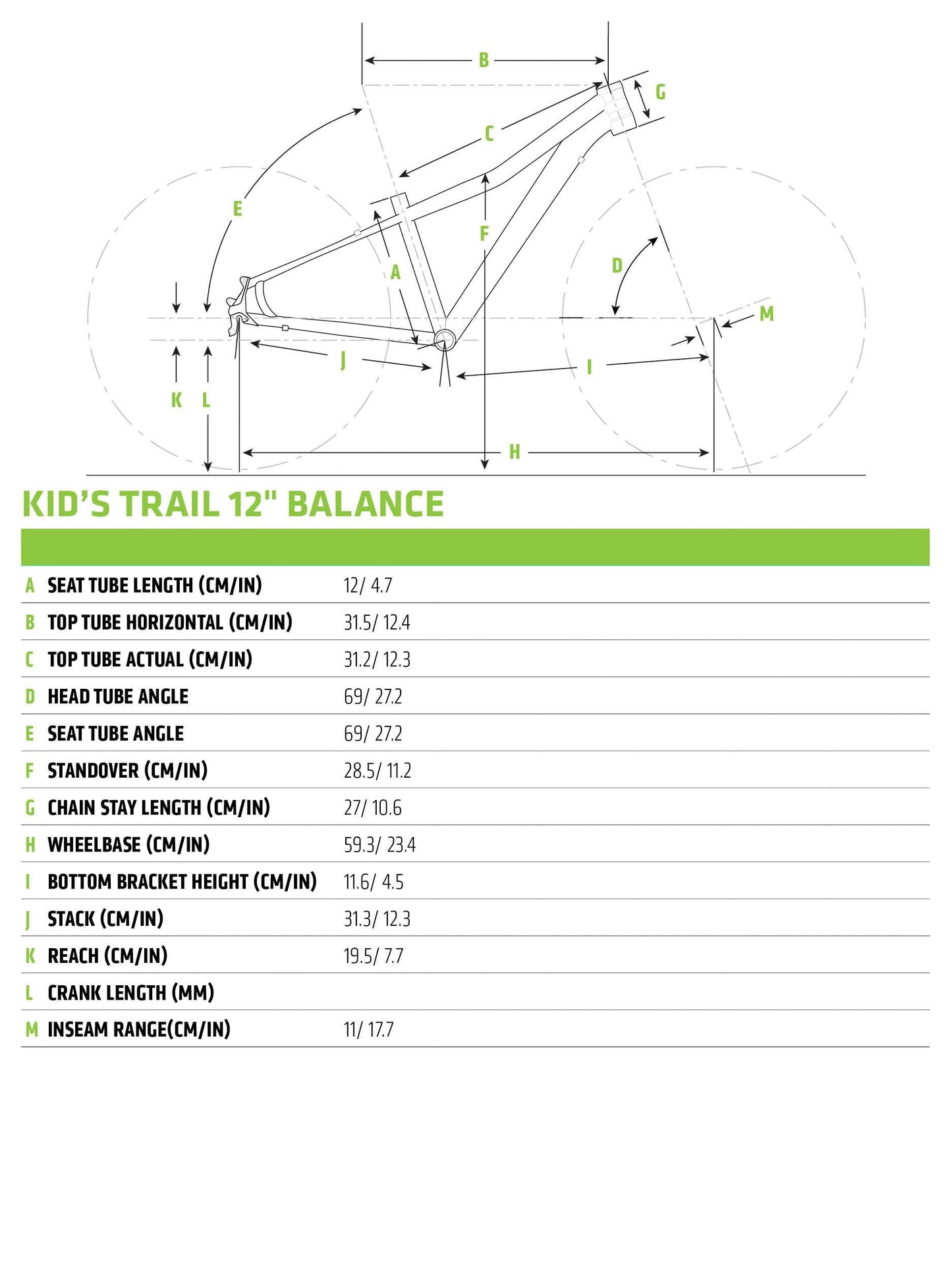 Cannondale Trail 12" Balance Girls Bike 2019