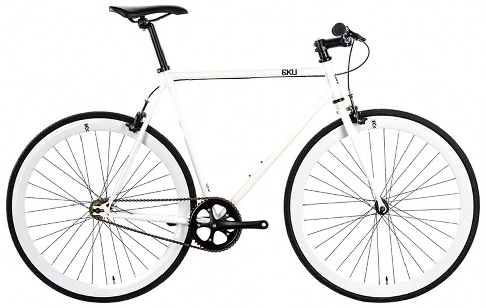6KU Fixie SingleSpeed Bike Evian-1 White