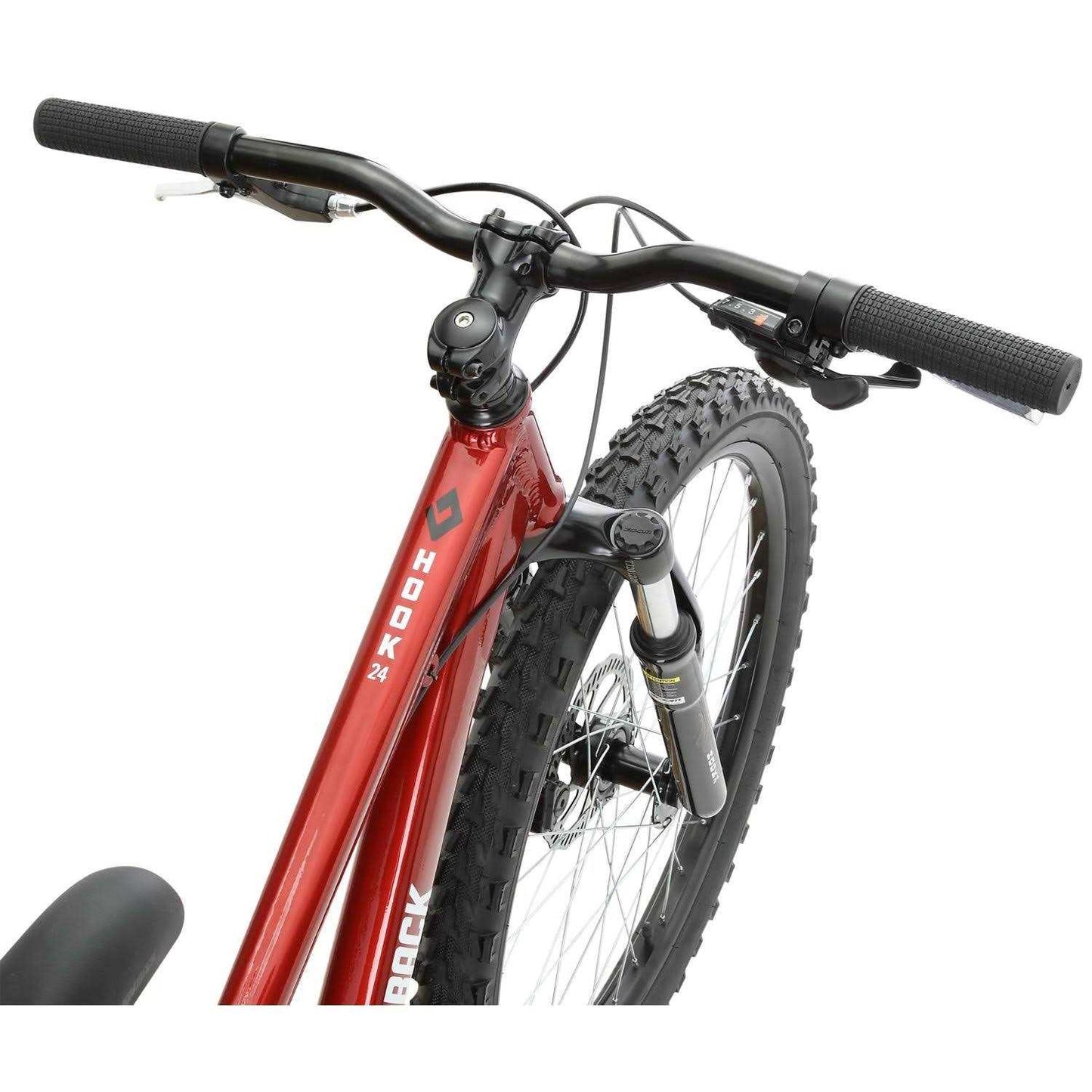 Diamondback Hook 24" Youth Mountain Bike, Red Gloss, 7 Speed