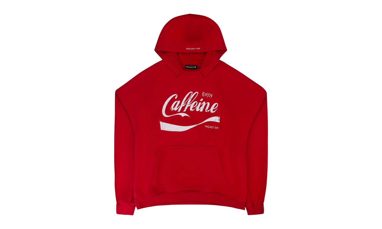 CAFFEINE PARODY HOODIE "RED"