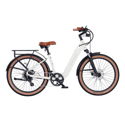 AIMA Santa Monica E-Bike, White, Black