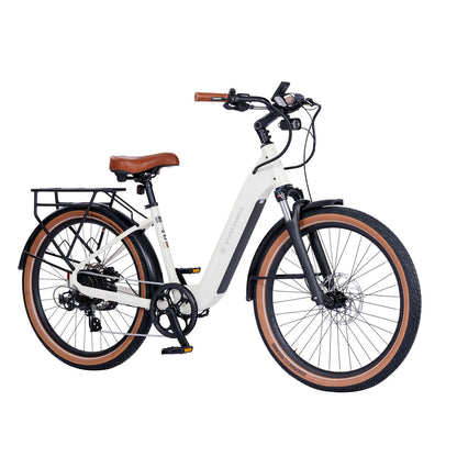 AIMA Santa Monica E-Bike, White, Black
