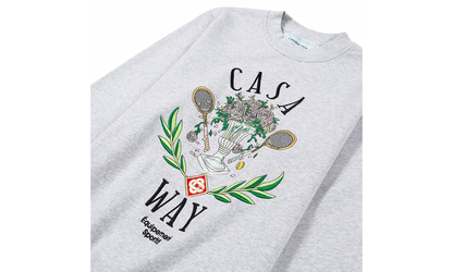 Casa Way Embroidered Sweatshirt "Grey Marle"