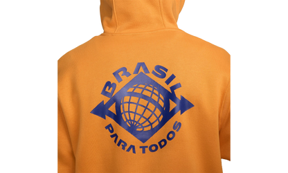 BRAZIL CLUB SOCCER PULLOVER HOODIE "Orange"