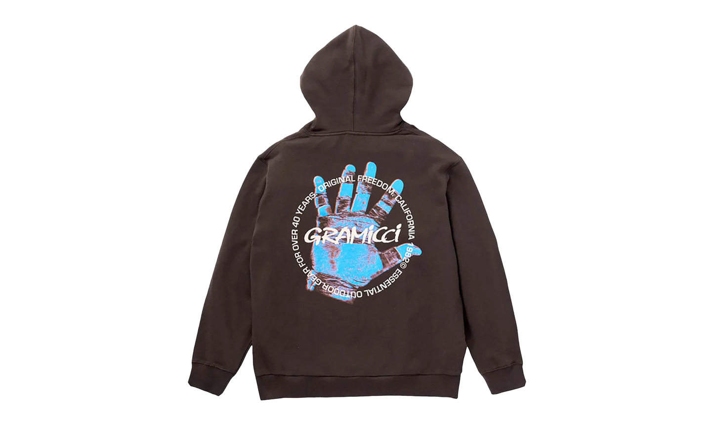 Climbers Hand Pullover Hoodie "Dark Brown"