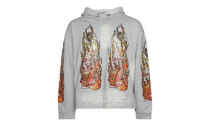 Flames Glass Hoodie "Vintage Grey"