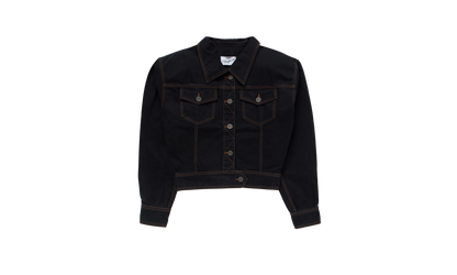 Cropped Denim Jacket "Black"