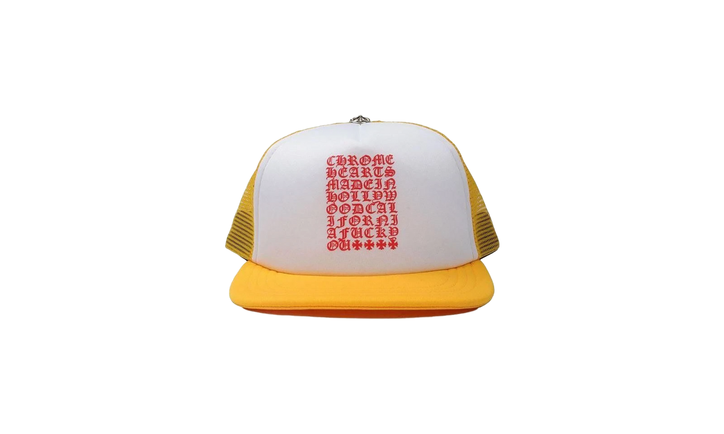 Eyechart Trucker Hat "Yellow/White/Red"