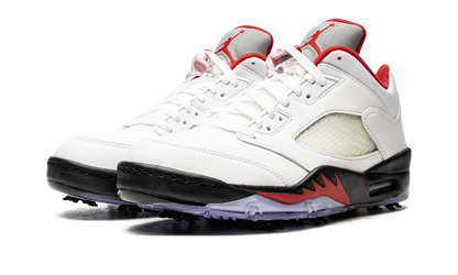 Air Jordan 5 Low Golf "Fire Red - Silver Tongue"