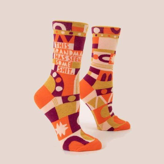 Blue Q "This Grandma Has Seen Some S**t" Crew Socks - Women's