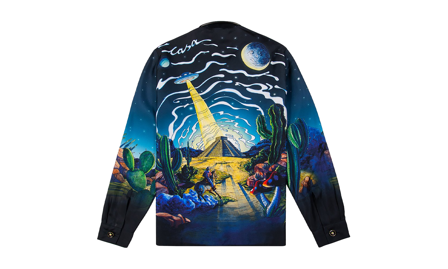 Cowboy de L'espace Silk Shirt "Black / Multi"