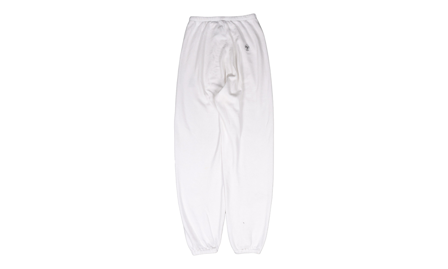 Embroidered Logo Sweatpants "White"