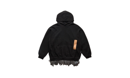 Feather Trim Hoody "Black"