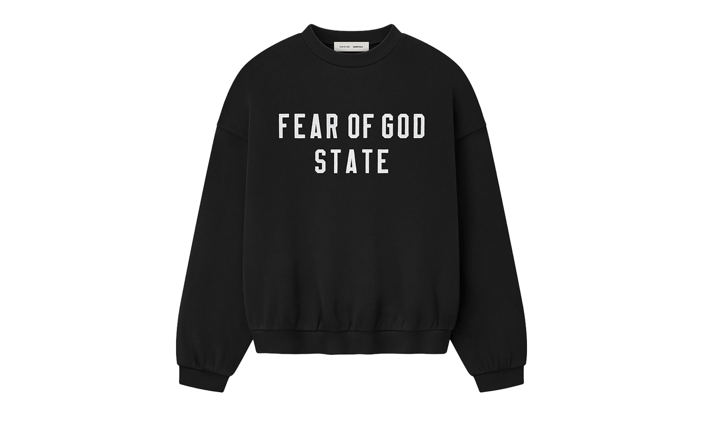 90's Fleece Crewneck "Jet Black"