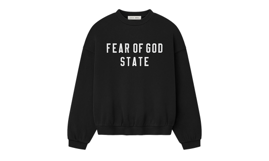 90's Fleece Crewneck "Jet Black"
