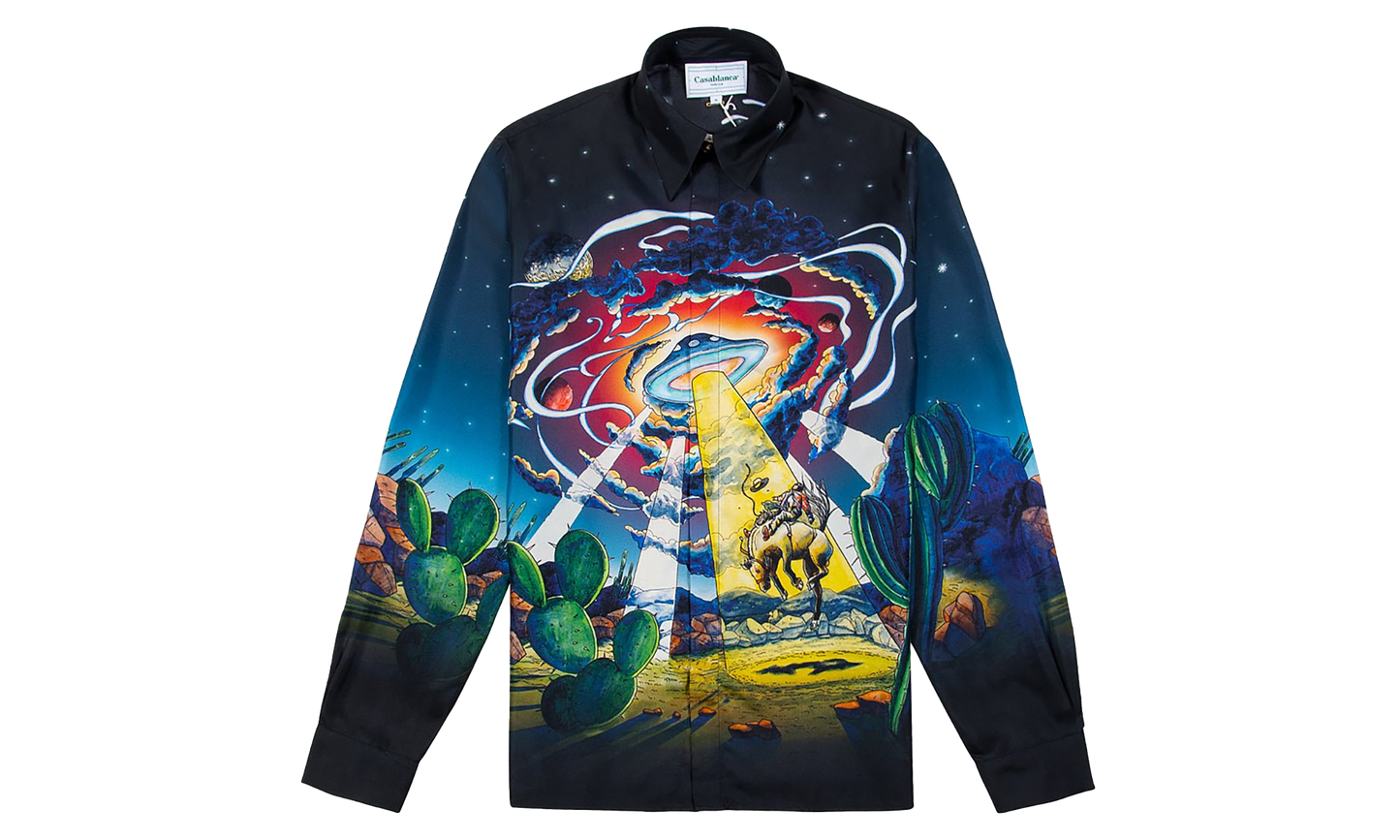 Cowboy de L'espace Silk Shirt "Black / Multi"