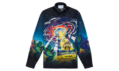 Cowboy de L'espace Silk Shirt "Black / Multi"